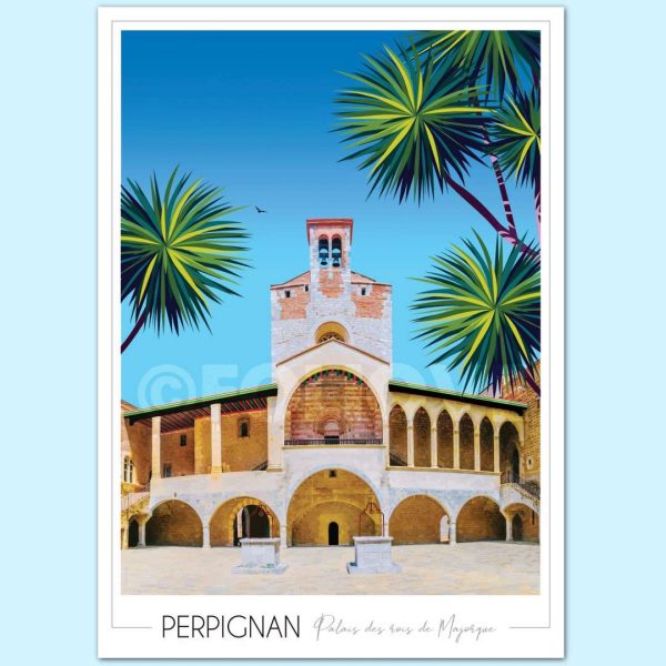 Affiche Perpignan – Palais des rois de Majorque - Vins Rouges Harmonieux pour Chaque Occasion