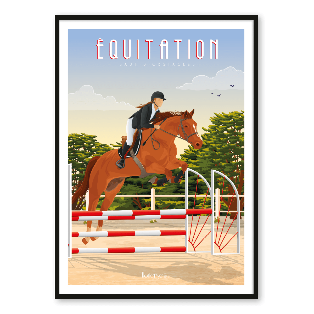 Affiche Equitation – saut d’obstacles - Vins Rouges Harmonieux pour Chaque Occasion Affiche Equitation – saut d’obstacles - Vins Rouges Harmonieux pour Chaque Occasion