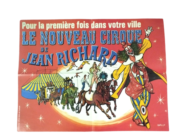 Affiche cirque Pinder – Jean Richard - Vins Rouges Harmonieux pour Chaque Occasion