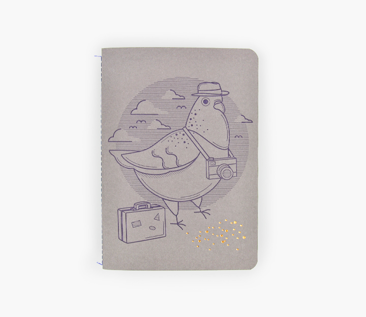 Carnet de notes cousu – Pigeon Voyageur (gris) - Vins Rouges Harmonieux pour Chaque Occasion Carnet de notes cousu – Pigeon Voyageur (gris) - Vins Rouges Harmonieux pour Chaque Occasion