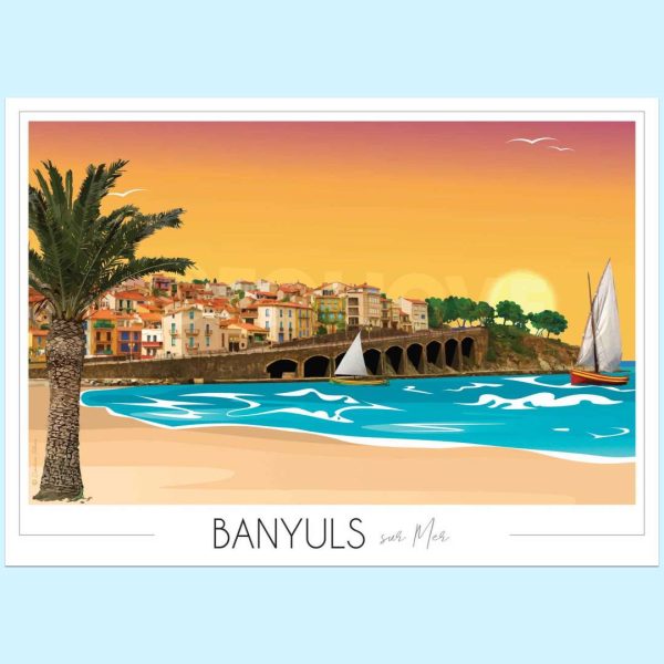 Affiche Banyuls sur Mer arcades - Vins Rouges Harmonieux pour Chaque Occasion