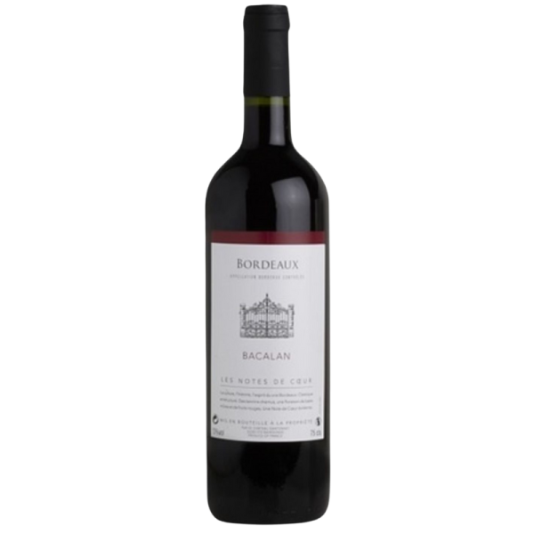 AOP BORDEAUX ROUGE – BACALAN “NOTES DE CŒUR” - Vins Rouges Harmonieux pour Chaque Occasion