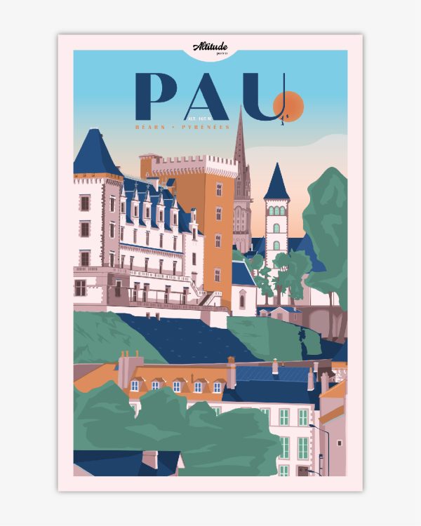 Affiche Pau - Vins Rouges Harmonieux pour Chaque Occasion