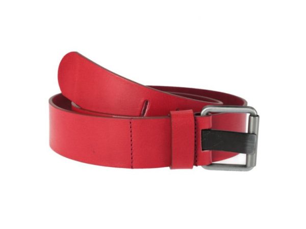 Ceinture homme en cuir rouge 4073 LR 120 cm - Vins Rouges Harmonieux pour Chaque Occasion
