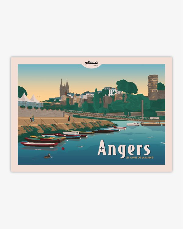 Carte postale Angers – Les Quais de la Maine - Vins Rouges Harmonieux pour Chaque Occasion