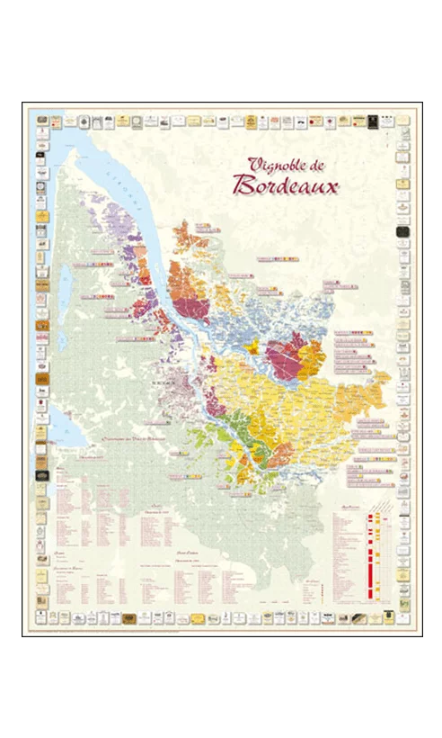 Carte du Vignoble de Bordeaux - Vins Rouges Harmonieux pour Chaque Occasion Carte du Vignoble de Bordeaux - Vins Rouges Harmonieux pour Chaque Occasion