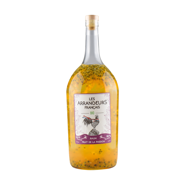 Arrangé Bio à base de Rhum : Fruit de la Passion – Pot Gascon 2,5 L - Vins Rouges Harmonieux pour Chaque Occasion