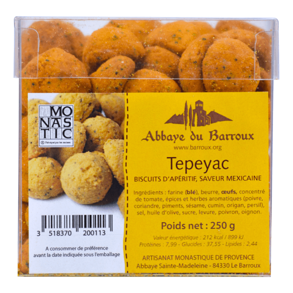 Biscuits apéro « Tepeyac » (saveur Mexicaine) – Abbaye Sainte-Madeleine du Barroux - Vins Rouges Harmonieux pour Chaque Occasion Biscuits apéro « Tepeyac » (saveur Mexicaine) – Abbaye Sainte-Madeleine du Barroux - Vins Rouges Harmonieux pour Chaque Occasion