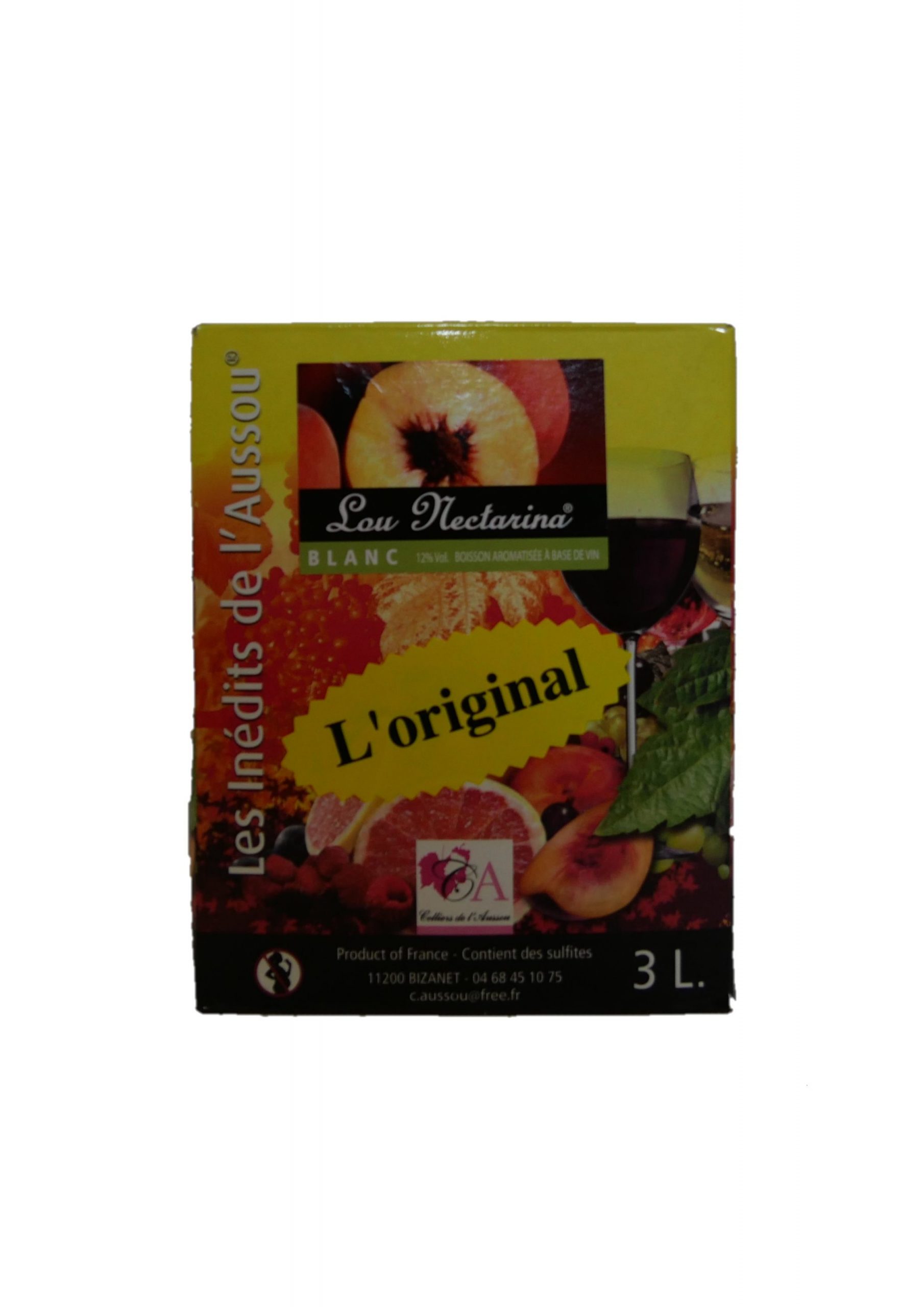BIB 3L NECTARINA BLANC, VIN AROMATISE 12% - Vins Rouges Harmonieux pour Chaque Occasion BIB 3L NECTARINA BLANC, VIN AROMATISE 12% - Vins Rouges Harmonieux pour Chaque Occasion