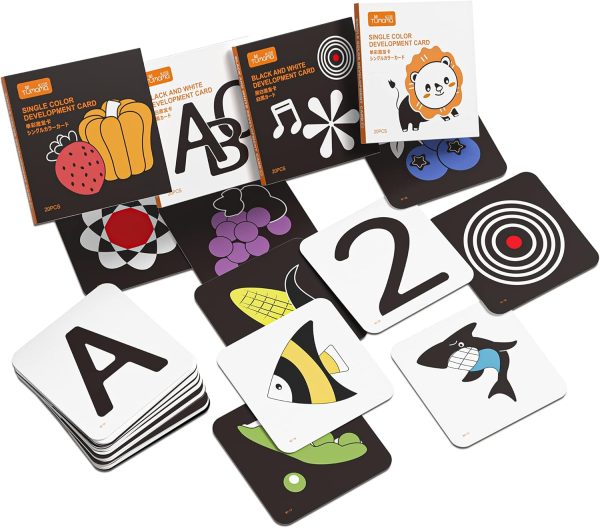 Cartes d&rsquo;éveil Montessori noir et blanc pour bébés 0-12 mois - Vins Rouges Harmonieux pour Chaque Occasion