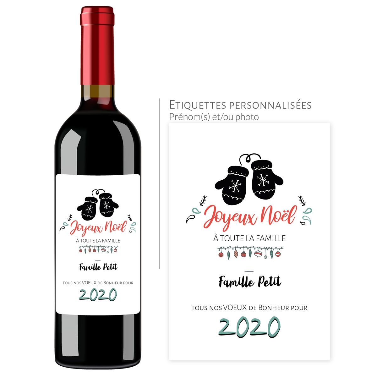 Cadeau bonne année | Bouteille personnalisée tous nos vœux - Vins Rouges Harmonieux pour Chaque Occasion Cadeau bonne année | Bouteille personnalisée tous nos vœux - Vins Rouges Harmonieux pour Chaque Occasion