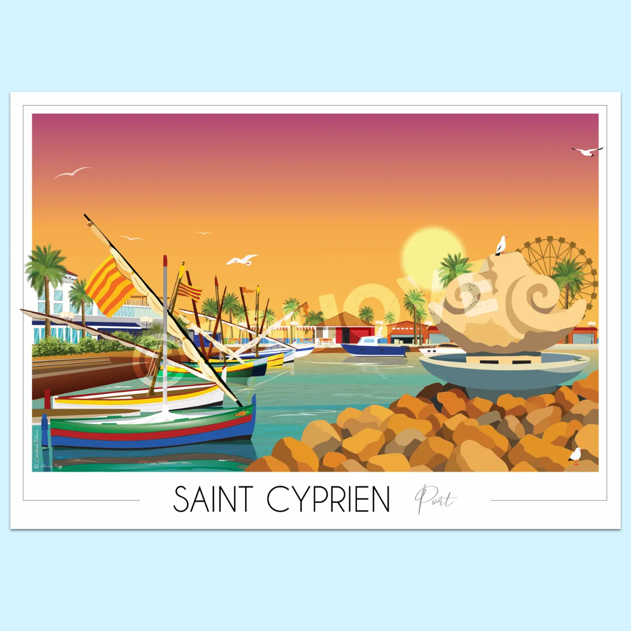 Affiche Saint-Cyprien port - Vins Rouges Harmonieux pour Chaque Occasion Affiche Saint-Cyprien port - Vins Rouges Harmonieux pour Chaque Occasion