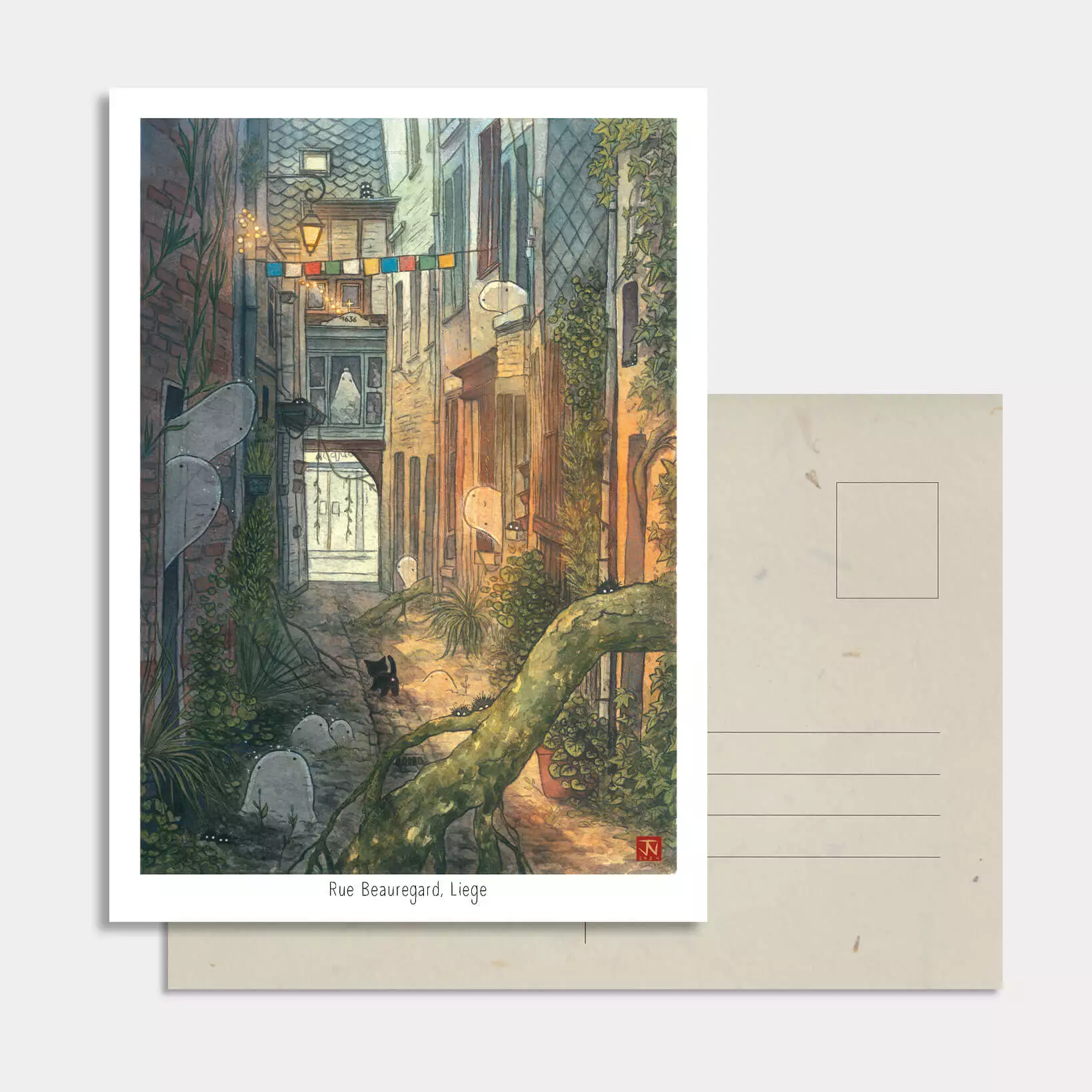 Carte postale – Rue Beauregard, Liège - Vins Rouges Harmonieux pour Chaque Occasion Carte postale – Rue Beauregard, Liège - Vins Rouges Harmonieux pour Chaque Occasion