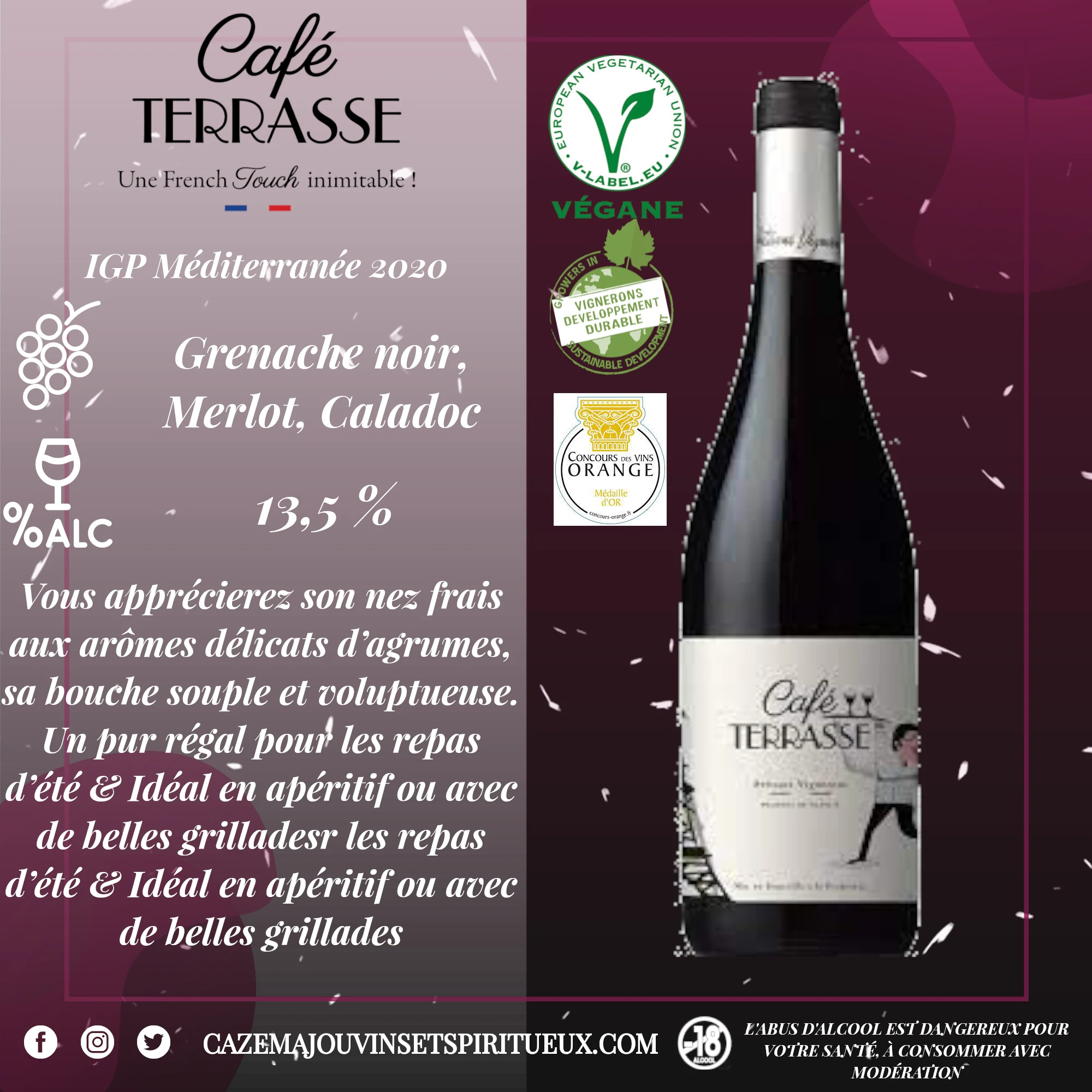 Café Terrasse Rouge – IGP Méditerranée - Vins Rouges Harmonieux pour Chaque Occasion Café Terrasse Rouge – IGP Méditerranée - Vins Rouges Harmonieux pour Chaque Occasion