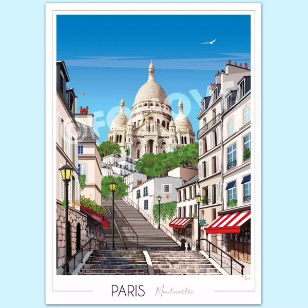Affiche Paris Montmartre - Vins Rouges Harmonieux pour Chaque Occasion