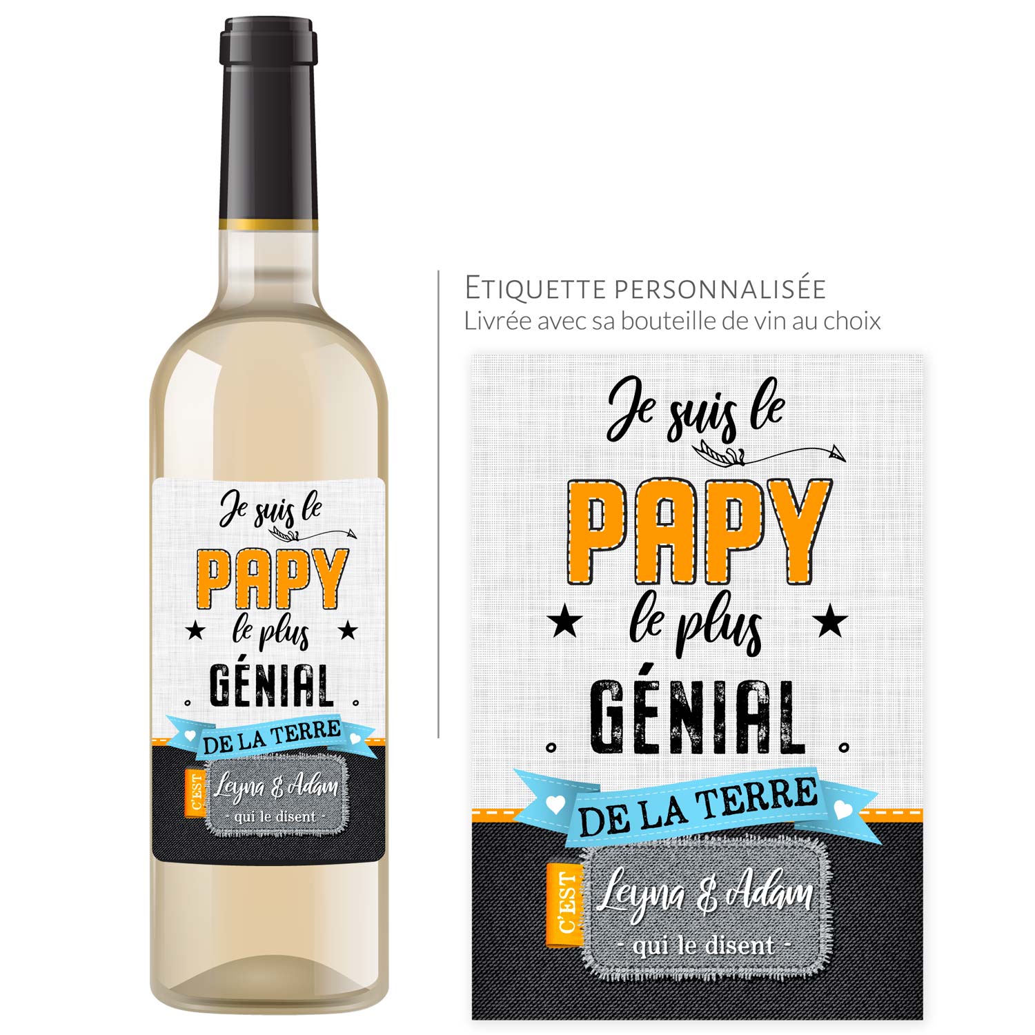 Cadeau papy | Bouteille personnalisée je suis le papy le plus génial - Vins Rouges Harmonieux pour Chaque Occasion Cadeau papy | Bouteille personnalisée je suis le papy le plus génial - Vins Rouges Harmonieux pour Chaque Occasion