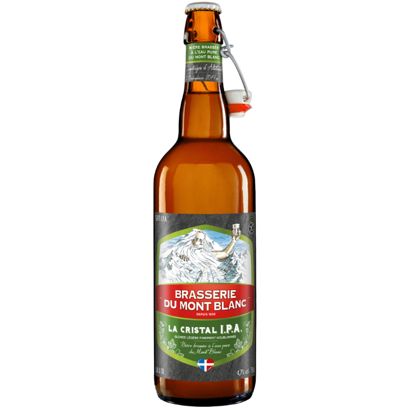BIÈRE MONT BLANC – CRISTAL IPA – 4,7 % – 75 cl - Vins Rouges Harmonieux pour Chaque Occasion BIÈRE MONT BLANC – CRISTAL IPA – 4,7 % – 75 cl - Vins Rouges Harmonieux pour Chaque Occasion