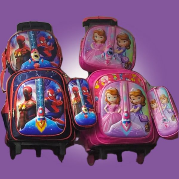 Cartable Roulettes 6-12 Ans + Trousse + Sac Repas - Vins Rouges Harmonieux pour Chaque Occasion