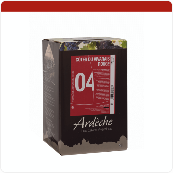 Bib Côtes du Vivarais rouge 5L - Vins Rouges Harmonieux pour Chaque Occasion