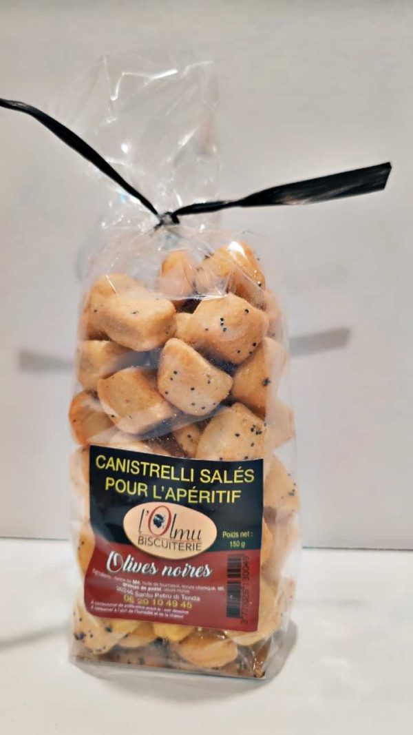 CANISTRELLI SALES POUR L’APERITIF OLIVES NOIRES 150 GR - Vins Rouges Harmonieux pour Chaque Occasion