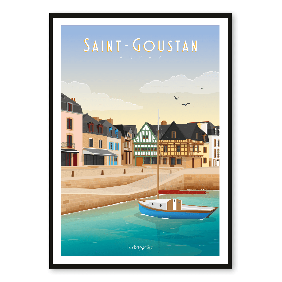 Affiche Auray – Port Saint-Goustan - Vins Rouges Harmonieux pour Chaque Occasion Affiche Auray – Port Saint-Goustan - Vins Rouges Harmonieux pour Chaque Occasion