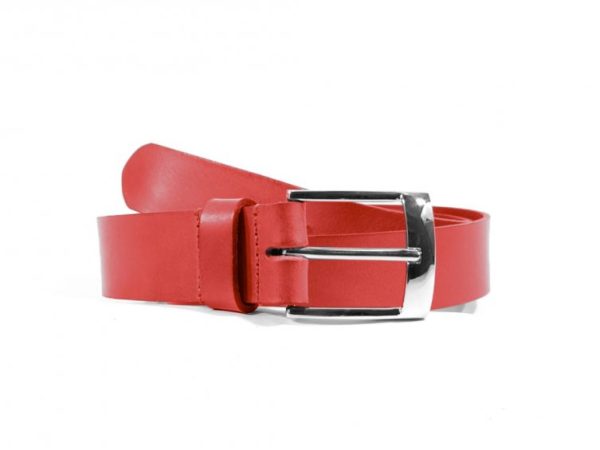 Ceinture cuir rouge, boucle chromée 4039 Choisir - Vins Rouges Harmonieux pour Chaque Occasion