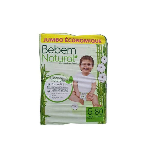 Bebem Natural Couche Bébé Jumbo Economique 5 Junior 80 Unités - Vins Rouges Harmonieux pour Chaque Occasion