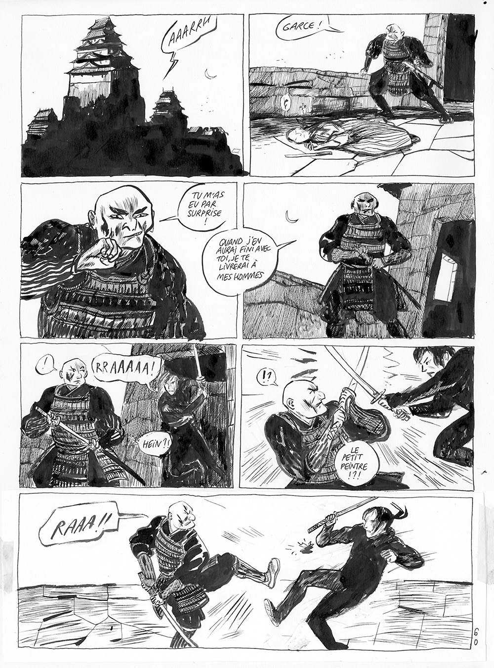 BENJAMIN BACHELIER – Le clan des Otori – planche originale 60, tome 3 - Vins Rouges Harmonieux pour Chaque Occasion BENJAMIN BACHELIER – Le clan des Otori – planche originale 60, tome 3 - Vins Rouges Harmonieux pour Chaque Occasion