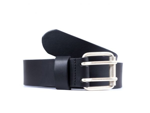Ceinture homme en cuir noir double perforation 4007 N 120 cm - Vins Rouges Harmonieux pour Chaque Occasion