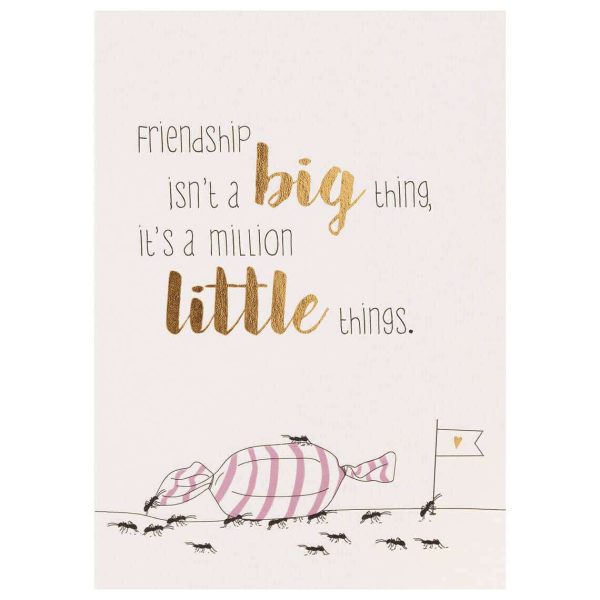 Carte postale amitié « Friendship isn&rsquo;t a big thing… » - Vins Rouges Harmonieux pour Chaque Occasion