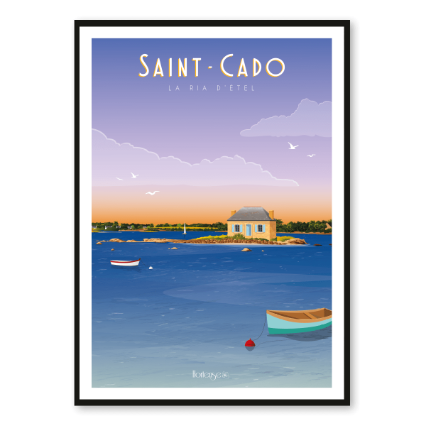 Affiche Saint-Cado – La Ria d&rsquo;Étel - Vins Rouges Harmonieux pour Chaque Occasion