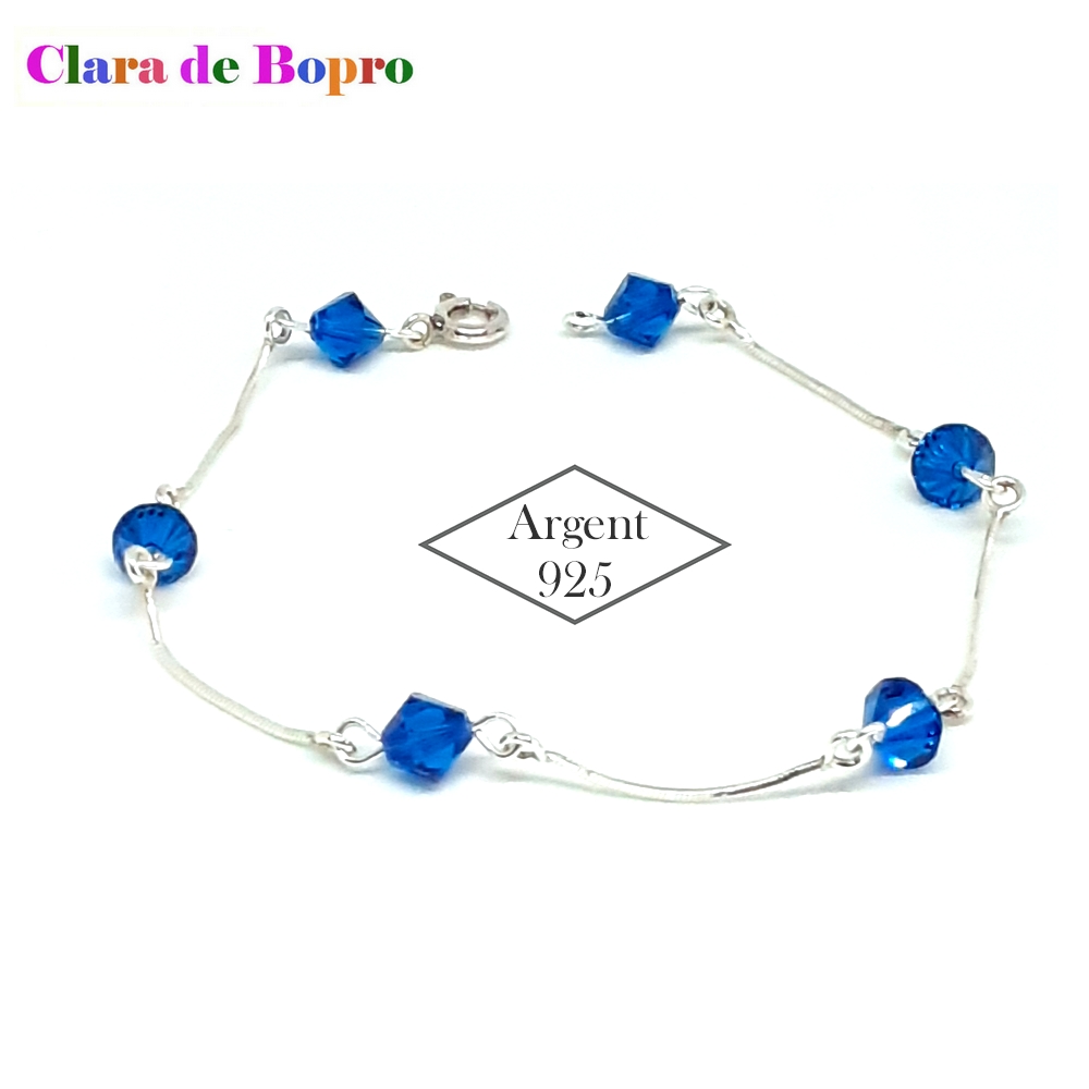 Bracelet femme en argent massif et toupies cristaux couleur saphir - Vins Rouges Harmonieux pour Chaque Occasion Bracelet femme en argent massif et toupies cristaux couleur saphir - Vins Rouges Harmonieux pour Chaque Occasion