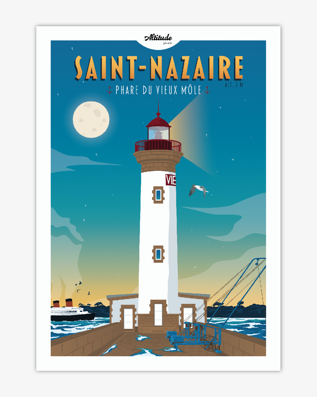 Carte postale Saint-Nazaire – Phare du vieux Môle - Vins Rouges Harmonieux pour Chaque Occasion Carte postale Saint-Nazaire – Phare du vieux Môle - Vins Rouges Harmonieux pour Chaque Occasion