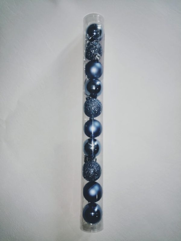 Boule de Noël x10 tons polaires-Bleu-Standard 3 cm - Vins Rouges Harmonieux pour Chaque Occasion