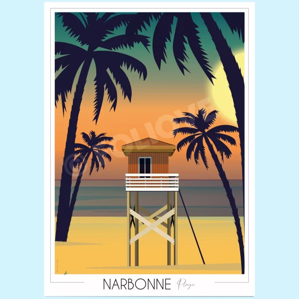 Affiche Narbonne Plage - Vins Rouges Harmonieux pour Chaque Occasion