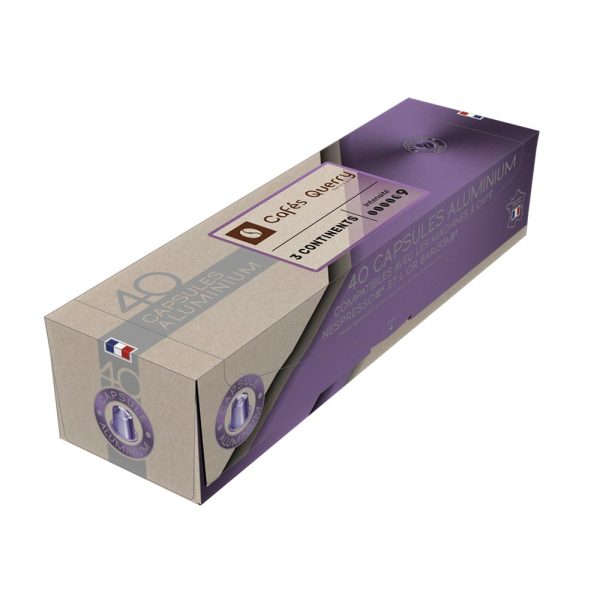 Cafés Querry capsules 3 Continents x40 - Vins Rouges Harmonieux pour Chaque Occasion