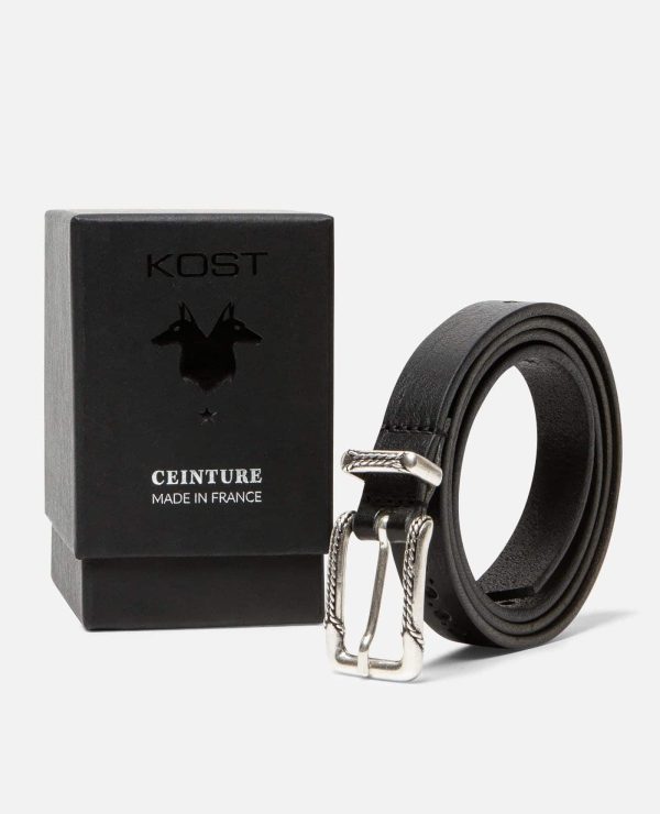Ceinture femme cuir noir Janis - Vins Rouges Harmonieux pour Chaque Occasion