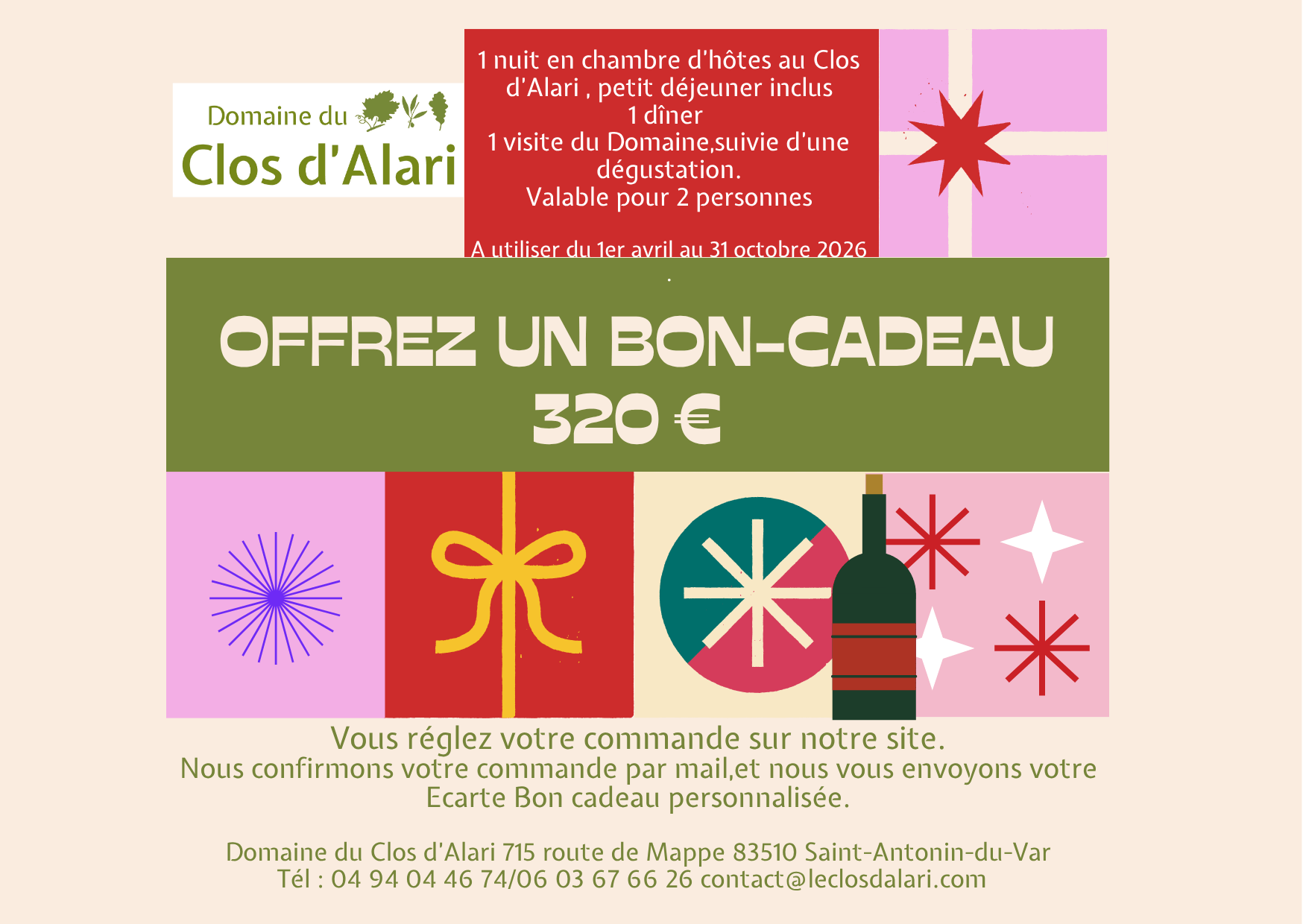 Bon cadeau 320€ - Vins Rouges Harmonieux pour Chaque Occasion Bon cadeau 320€ - Vins Rouges Harmonieux pour Chaque Occasion