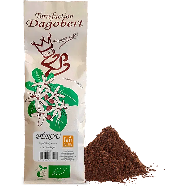 Café Pérou moulu 250g – Les Cafés Dagobert - Vins Rouges Harmonieux pour Chaque Occasion Café Pérou moulu 250g – Les Cafés Dagobert - Vins Rouges Harmonieux pour Chaque Occasion