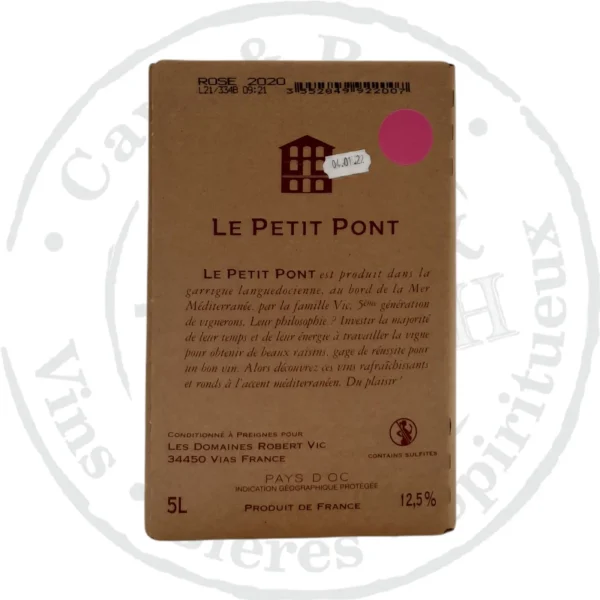 Bib Petit Pont Rosé – 5 Litres - Vins Rouges Harmonieux pour Chaque Occasion
