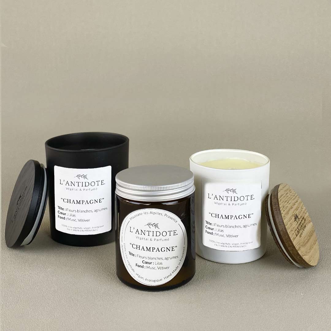 Bougie Parfumée Fleurs blanches, Agrumes et Lilas – Champagne – L’Antidote - Vins Rouges Harmonieux pour Chaque Occasion Bougie Parfumée Fleurs blanches, Agrumes et Lilas – Champagne – L’Antidote - Vins Rouges Harmonieux pour Chaque Occasion