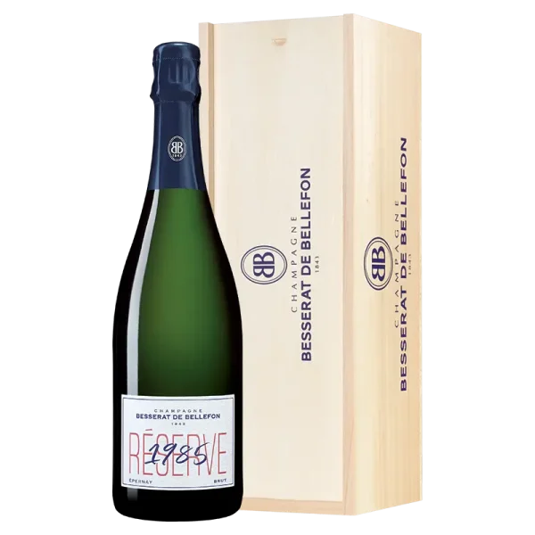 Besserat de Bellefon – Champagne Réserve Collection Millésimé 1985 en coffret bois - Vins Rouges Harmonieux pour Chaque Occasion