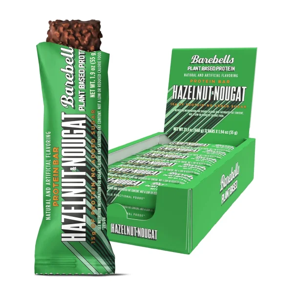 Barebells Protein Bar Hazelnut & Nougat Vegan (12x 55g) - Vins Rouges Harmonieux pour Chaque Occasion